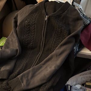 Calvin Klein Jeans Charcoal Zip-Up Sweater